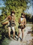 Bac Ky, Hanoi, 1914 - Two women from the outskirts of Hanoi pick up vegetables. Photo by Léon ...jpg