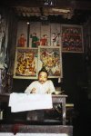 Bac Ky, Hanoi 1915 - A painter at home on Hang Trong Street. Photo by Léon Busy.jpg